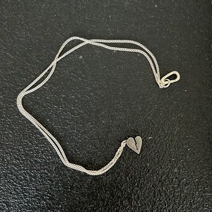 Allsaints broken heart necklace